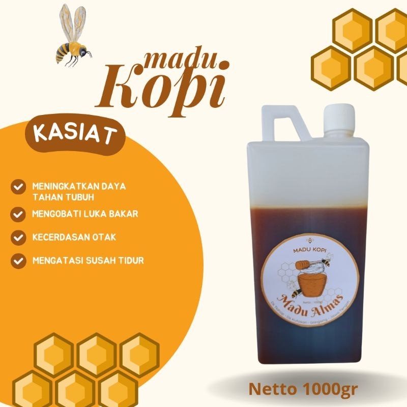 

( MADU ALMAS ) Madu kopi kemasan 1000gr 100% ASLI