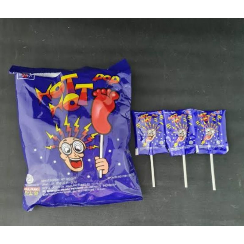 

HOT HOT POP PERMEN KAKI 1 PAK ISI 25 PCS