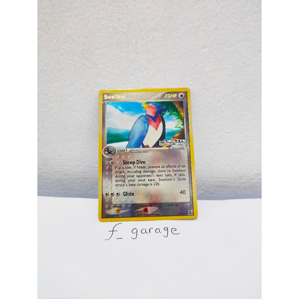 Swellow 32/113 Hologram Holo Pokemon Card Kartu TCG English Ex Delta Species