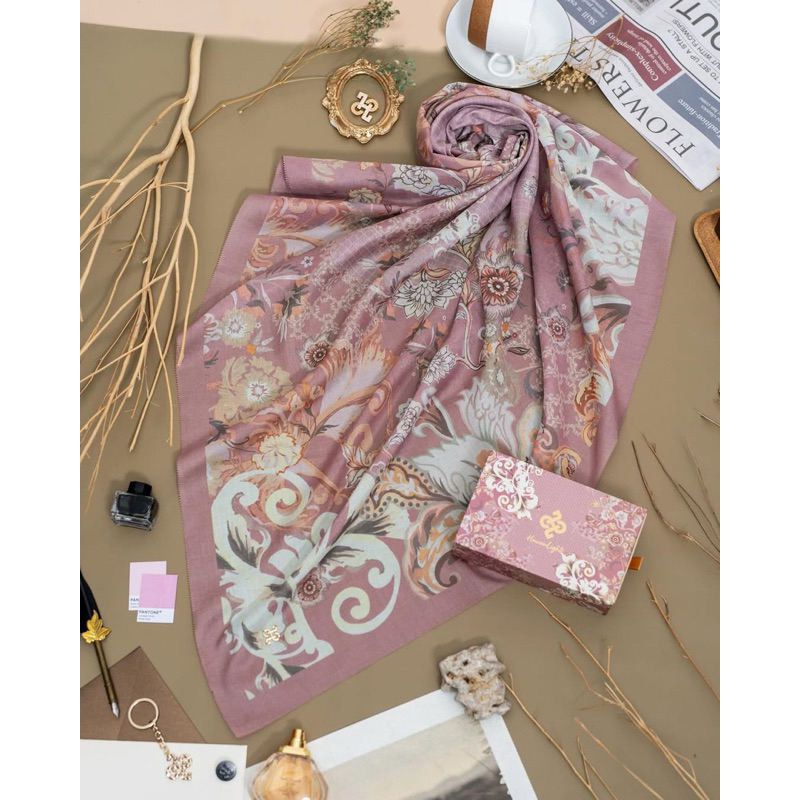 Maresha Scarf by Heaven Lights [Hijab Motif Segi Empat]