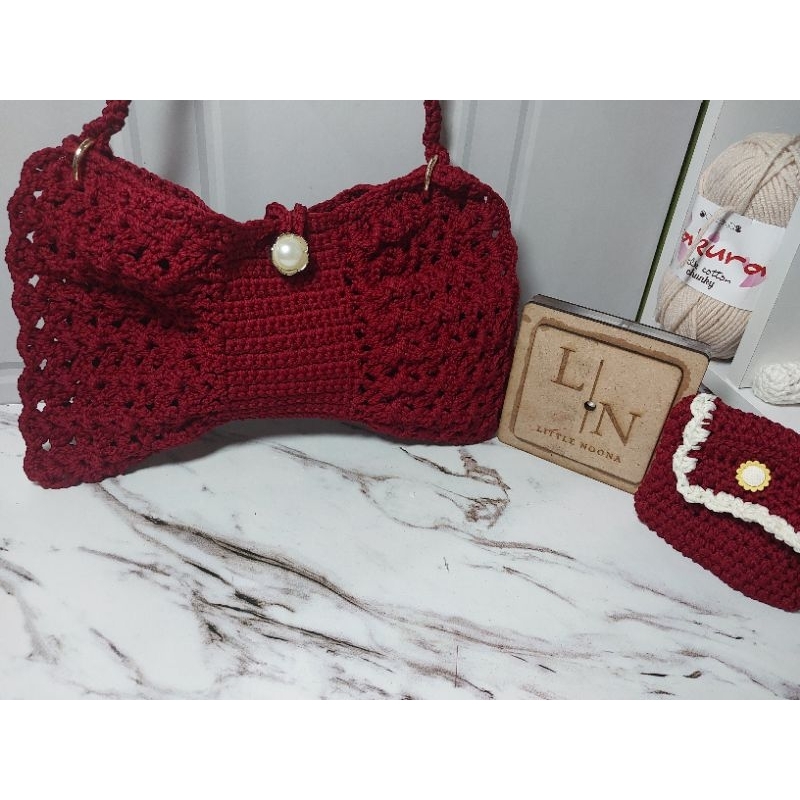 Camille Crochet Clutch Bag / Tas Rajut Pesta Handmade