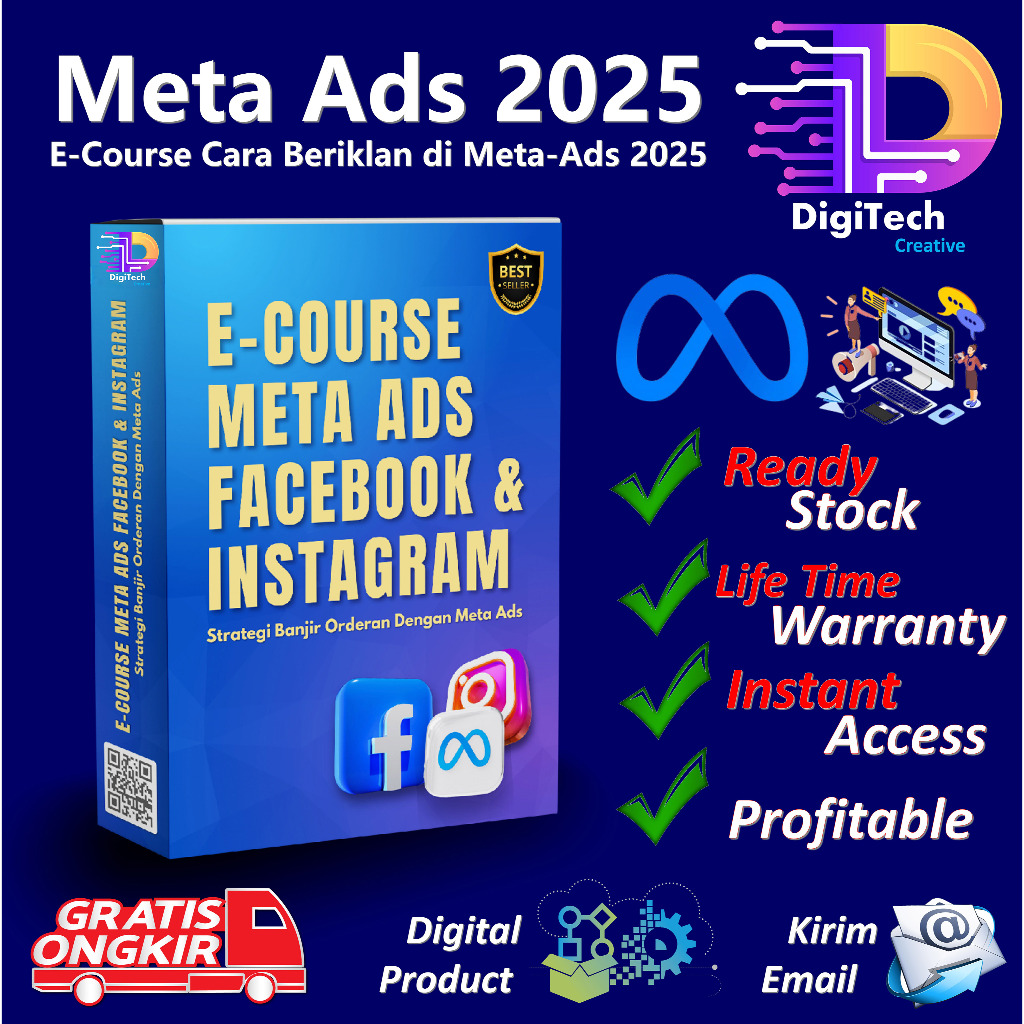 Digital Marketing - E-Course cara beriklan di Meta Ads Facebook n Instagram 2025 Murah Viral Banyak 