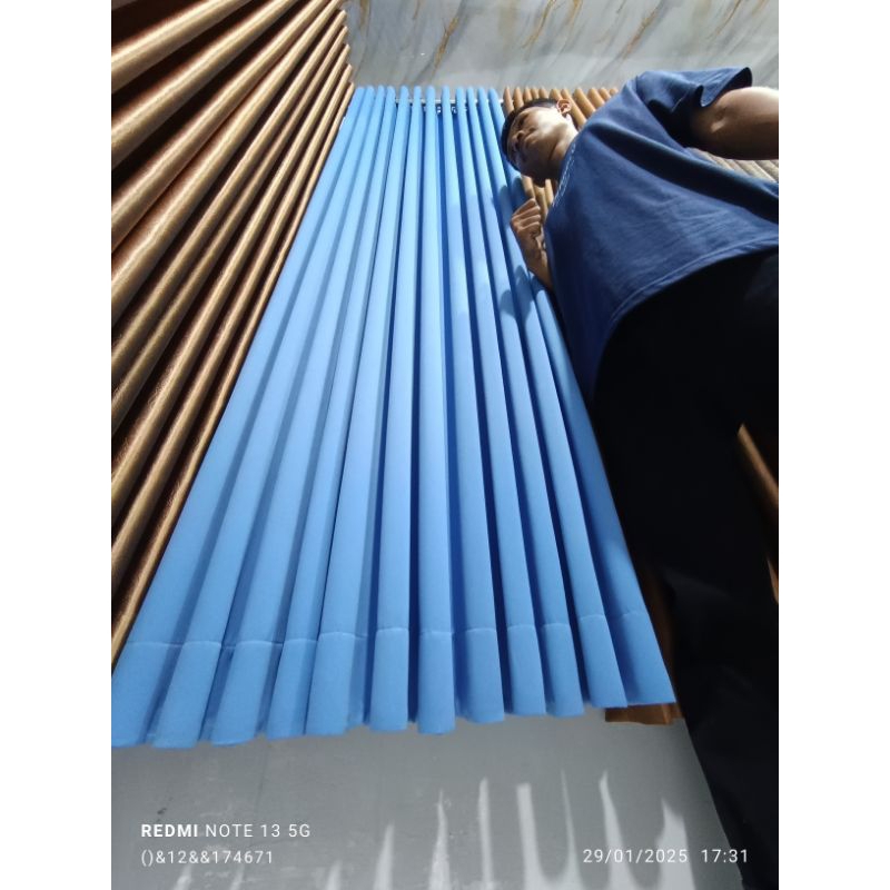 bidang panjang premium bintang 5 super dimout hotel blackout 35 warna by permata indah gorden
