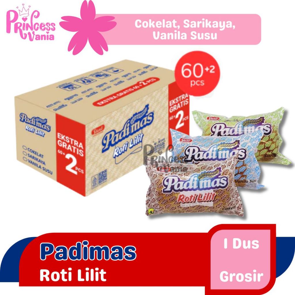 

GROSIR PADIMAS ROTI LILIT 60GR 1 DUS ISI 60 + 2 BISA MIX RASA
