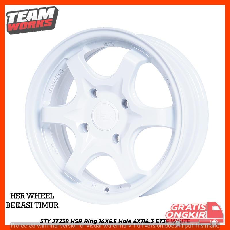 PROMO 1 SET VELG MOBIL RING14 PUTIH PALANG6 HSR STY R14 LEBAR55 LUBANG4X114,3 AVANZA XENIA ACCENT