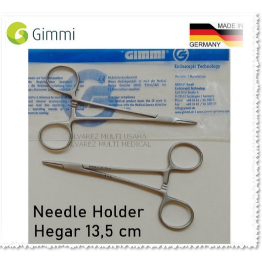 Needle Holder Halsey Halsted 13,5 cm / Nald Voeder Mayo Hegar / Klem Pemegang Jarum Mayo Hegar GIMMI