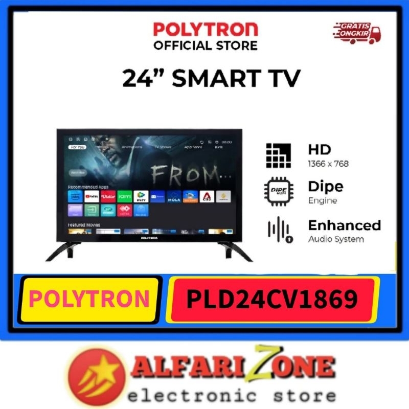 SMART TV 24 INCH POLYTRON PLD24CV1869 Digital TV 24" Smart POLYTRON 24CV1869