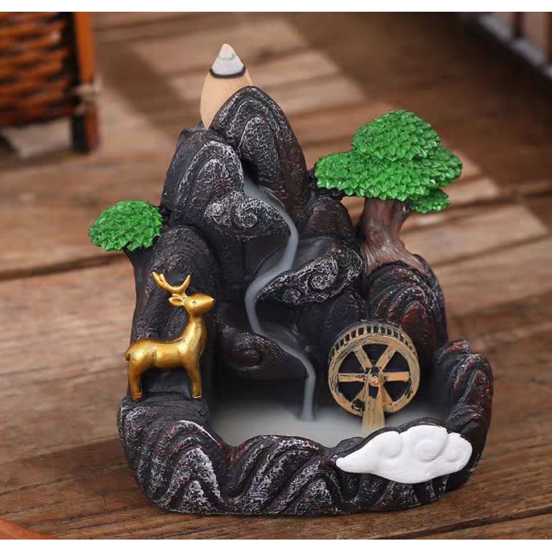 Original Tempat Hio Dupa Estetik Ornamen Pajangan Pembakar Dupa Asap Bawah Arus Balik