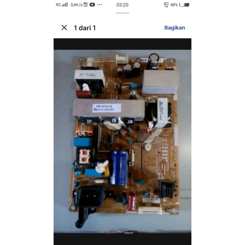 POWER SUPPLY SUPLY SUPLAI PSU TV SAMSUNG LA32D400E1 LA32D403E2M LA32D403E2 LA32D400E LA32D403E LA32D