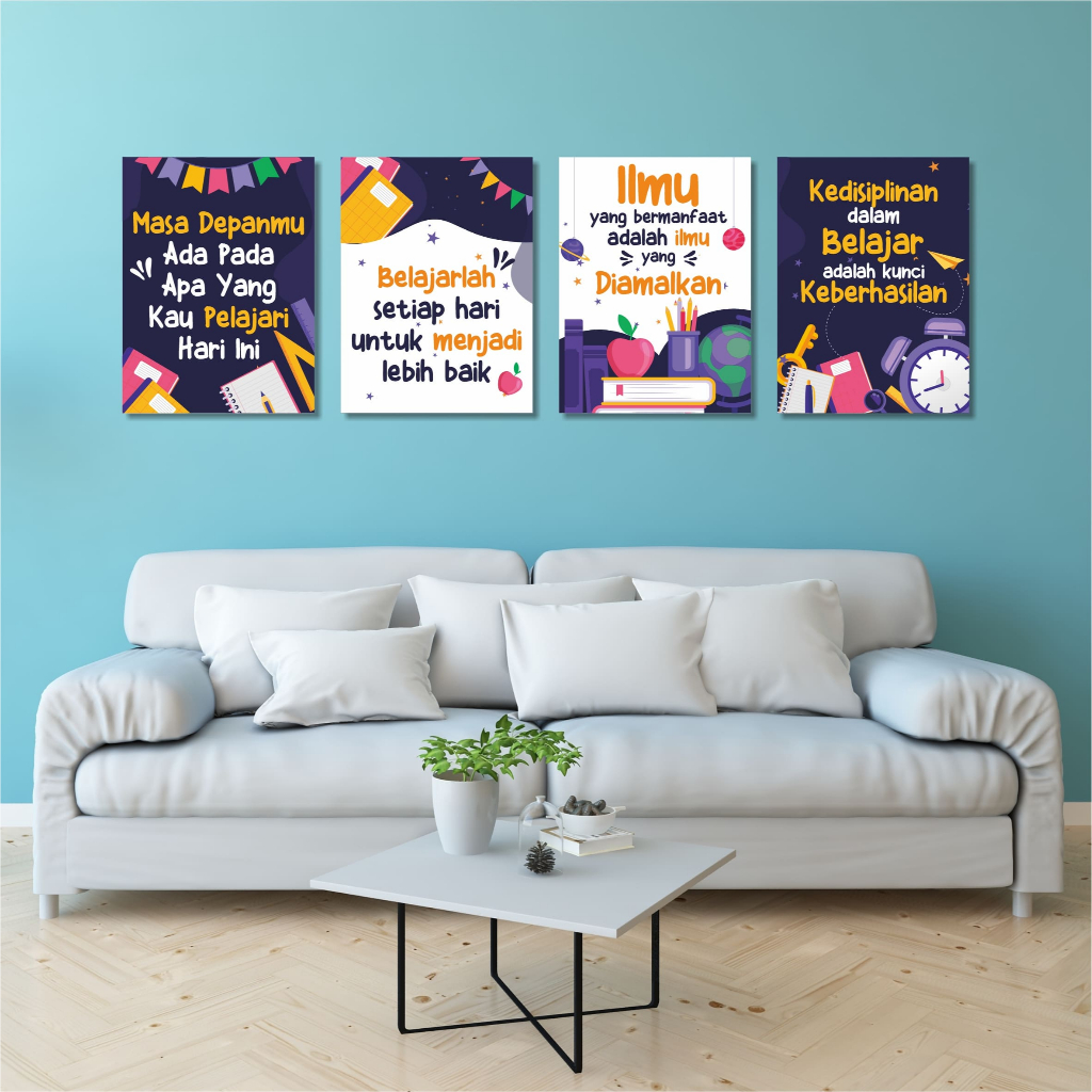 Hiasan dinding quote motivasi belajar anak,walldecor motivasi belajar