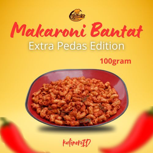 

MAKARONI BANTAT EXTRA PEDAS EDITION 100GRAM / MAKANAN RINGAN KULINEROID / MAKARONI BANTAT