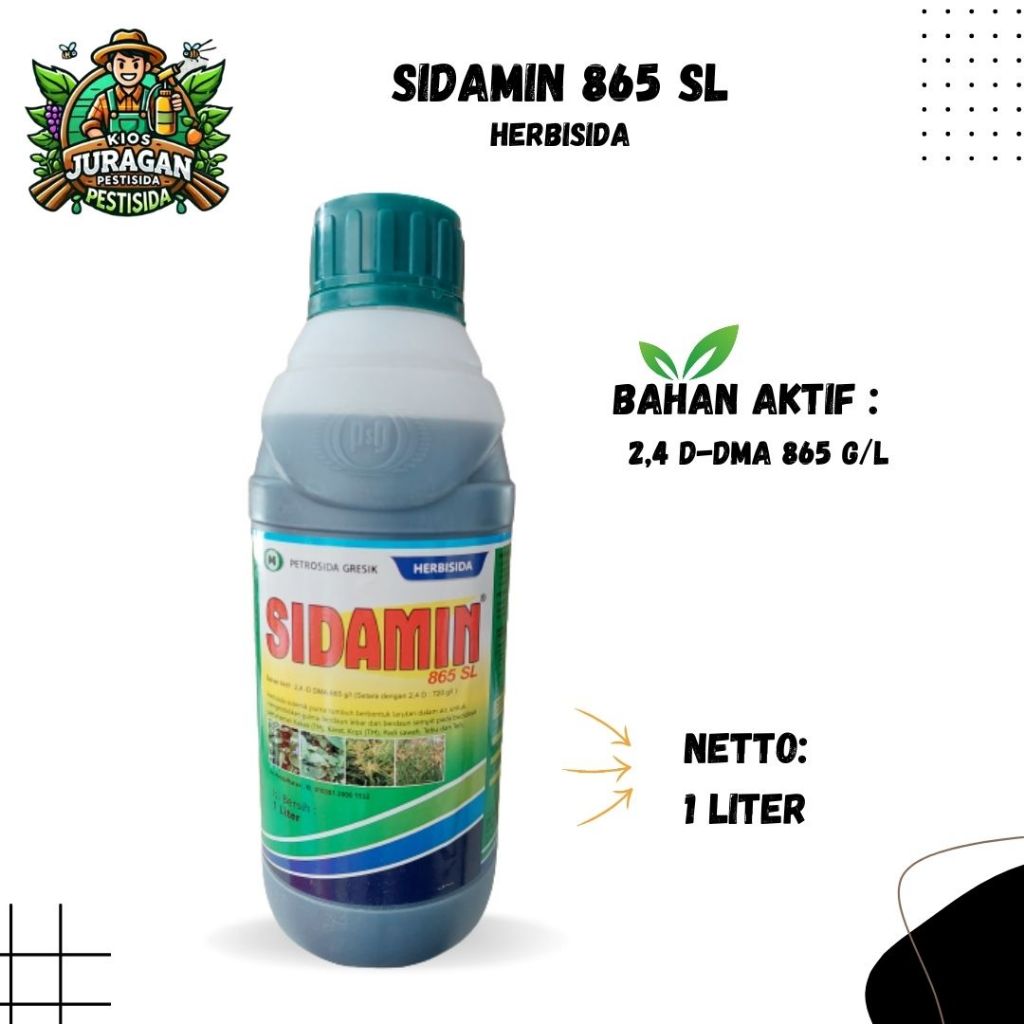 SIDAMIN 865 SL 1LITER HERBISIDA SISTEMIK SEPERTI LINDOMIN