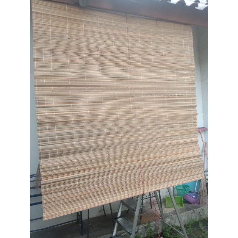 tirai rotan asli ukuran 2mx2m natural