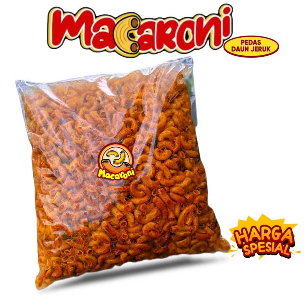 

1 KG Makroni Bantet Cikruh Pedas Daun Jeruk / Makroni Bantet Cemilan Food Snack Kriuk