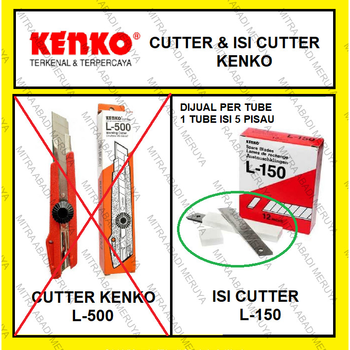 

Isi Cutter Besar KENKO L-150 Refill Cutter