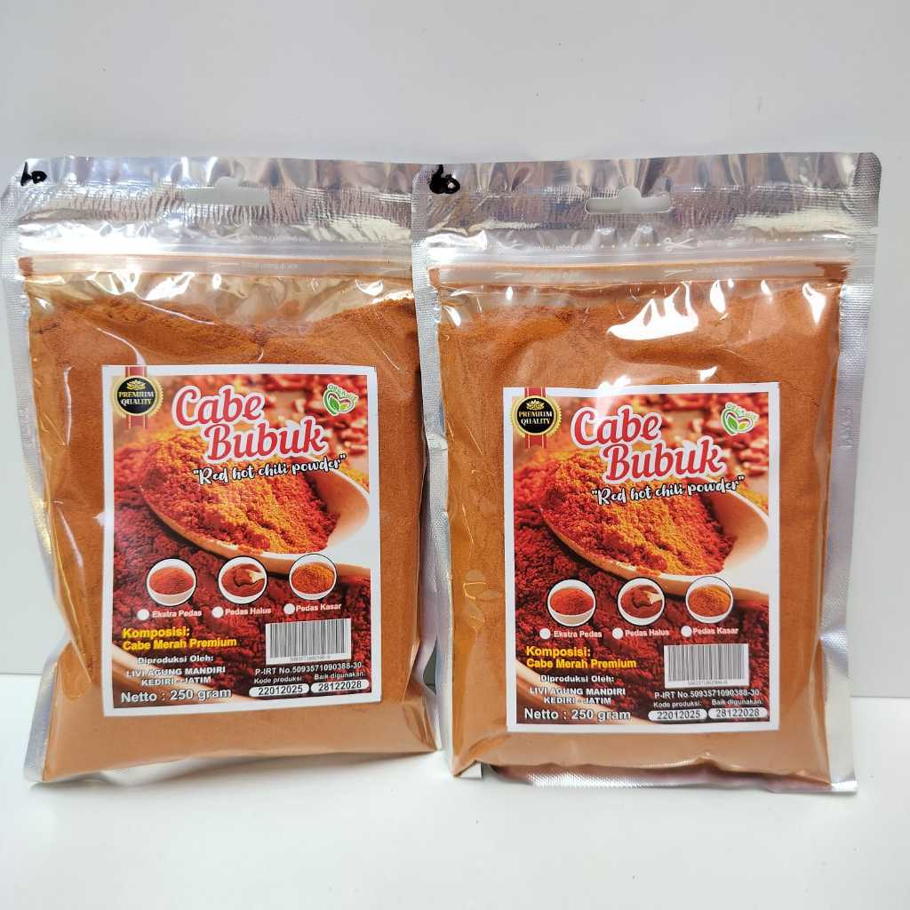 

CABE MERAH BUBUK PEDAS ORGANIK KEMASAN 250 GR