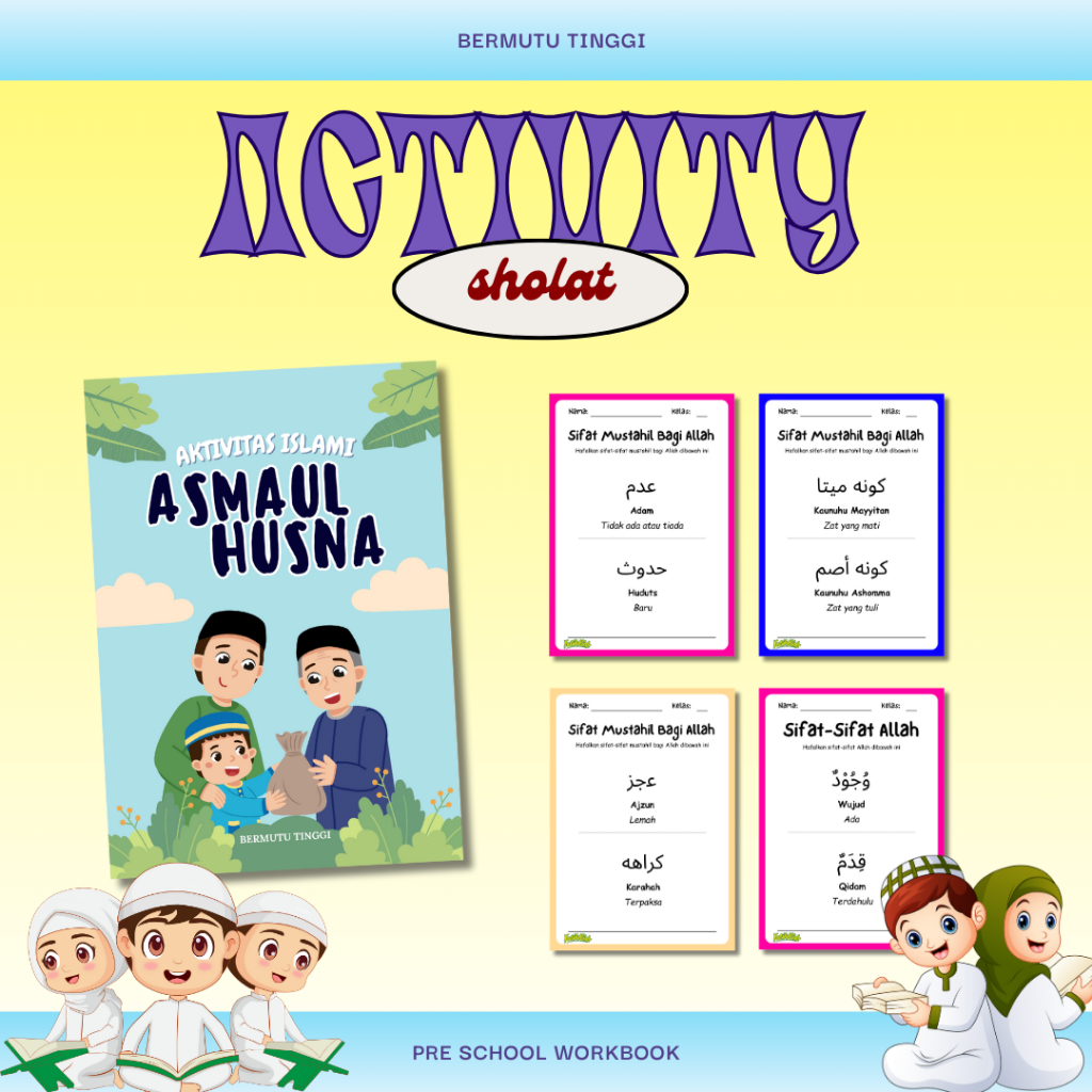 Buku Aktivitas Anak Seri Sifat Sifat Allah Isi 20 Lembar - Bermutu Tinggi