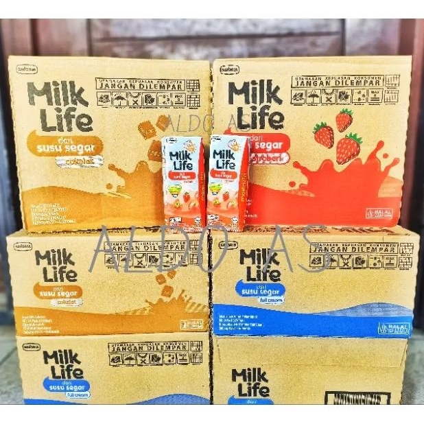 

Susu Milk Life 200ml / Susu UHT Milk Life 200ml 24 pcs