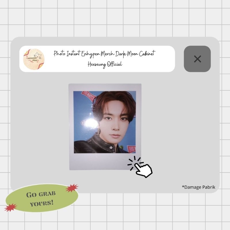 Photo Instan Cabinet Heli "Heeseung" Merch Dark Moon Enhypen Official