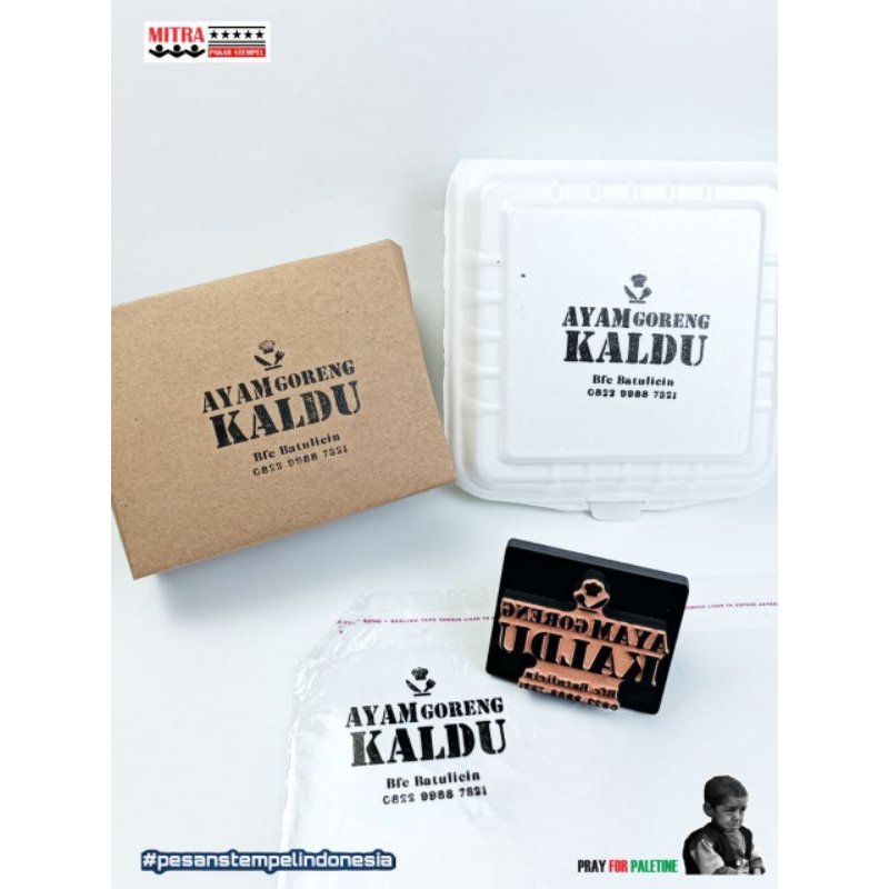 

Stempel Multifungsi Desain Custom uk 8x5 cm, Tinta Anti Air Waterproof