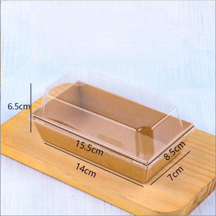 

YUEW [10 PCS] COKLAT PANJANG 14X7CM 14 CM X 7 CM 14X7 14CMX7CM Dessert Box Tahan Panas Oven Mika Kotak Mochi Box / Cake Case Paper Box Cookies Box Kotak
