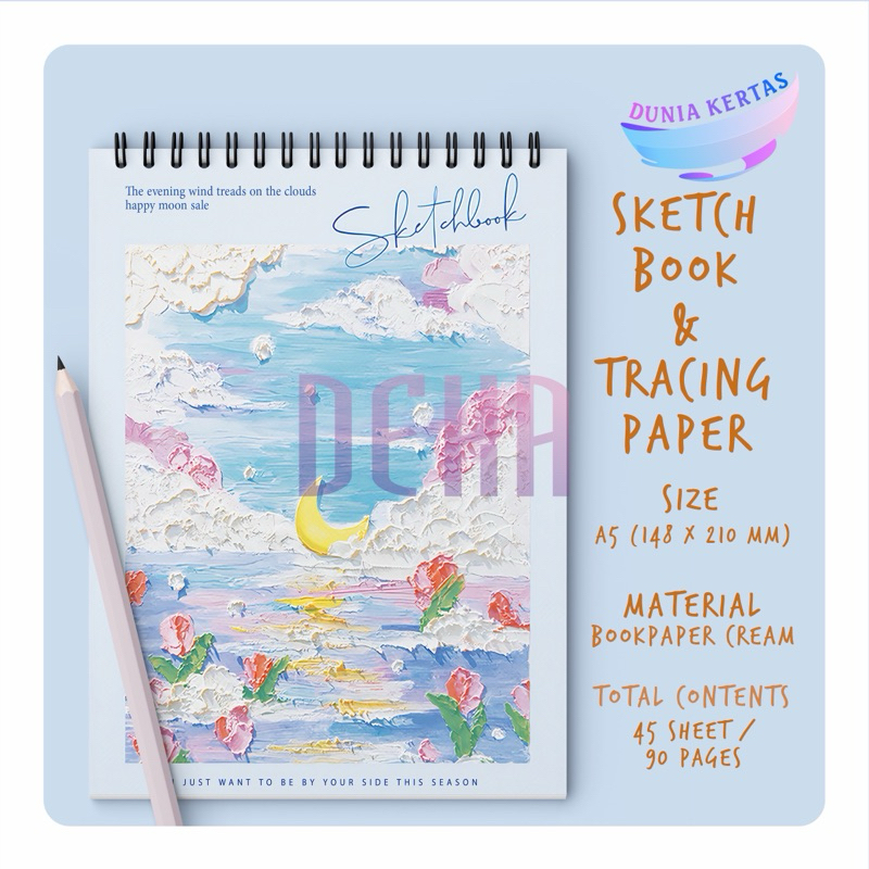 

Buku Gambar A5 Spiral 80 Halaman | Buku Sketsa Anak & Dewasa | Sketch Book Art Aesthetic Tebal