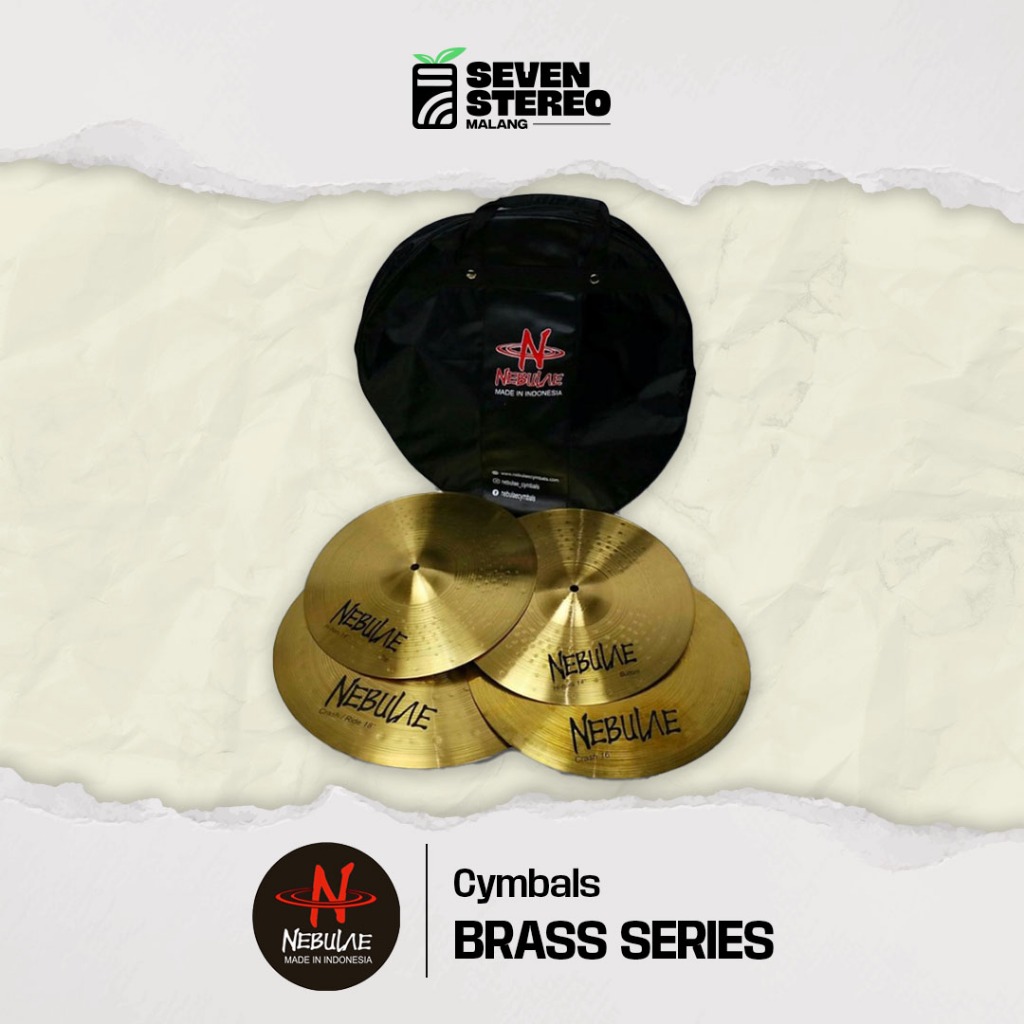 Nebulae Brass Cymbal Set + Softcase Simbal Cymbals Drum
