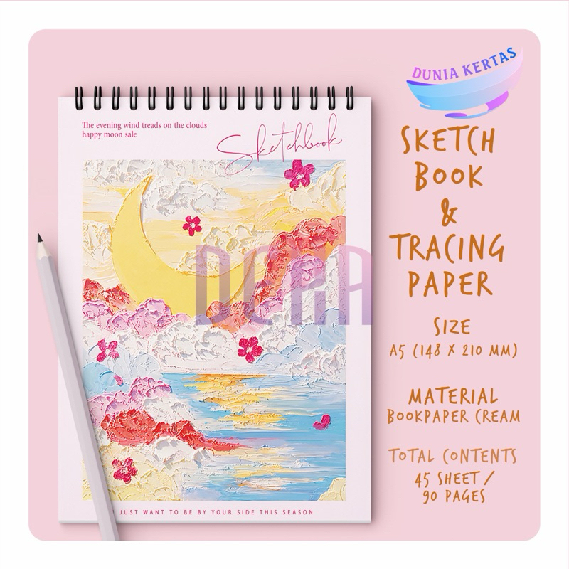 

Buku Gambar A5 Spiral 80 Halaman | Buku Sketsa Anak & Dewasa | Sketch Book Art Aesthetic Tebal