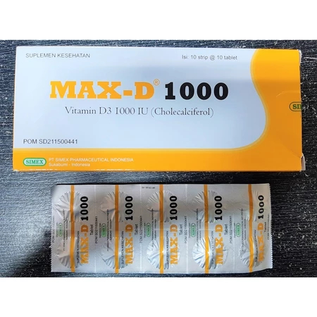 Max-D  Vitamin D3 1000 IU 100 Tablet