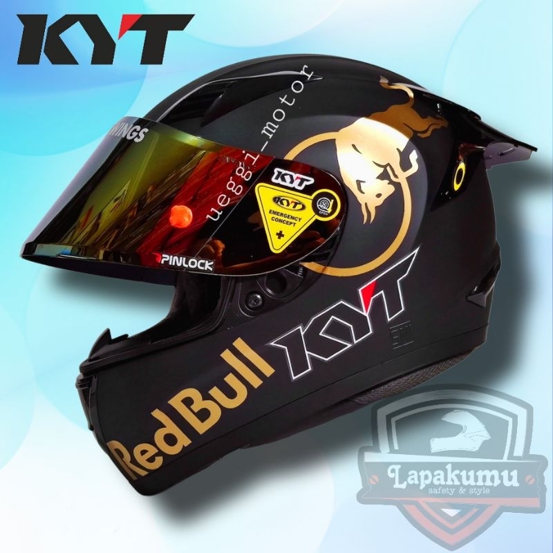 KYT R10 BLACK DOF MODIF PAKET GANTENG