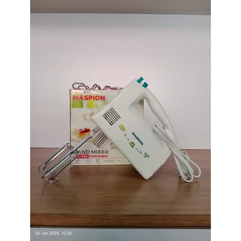 Maspion Hand Mixer Roti Kue - MT1150 - mixer MASPION 1150 / hand mixer MASPION MT - 1150