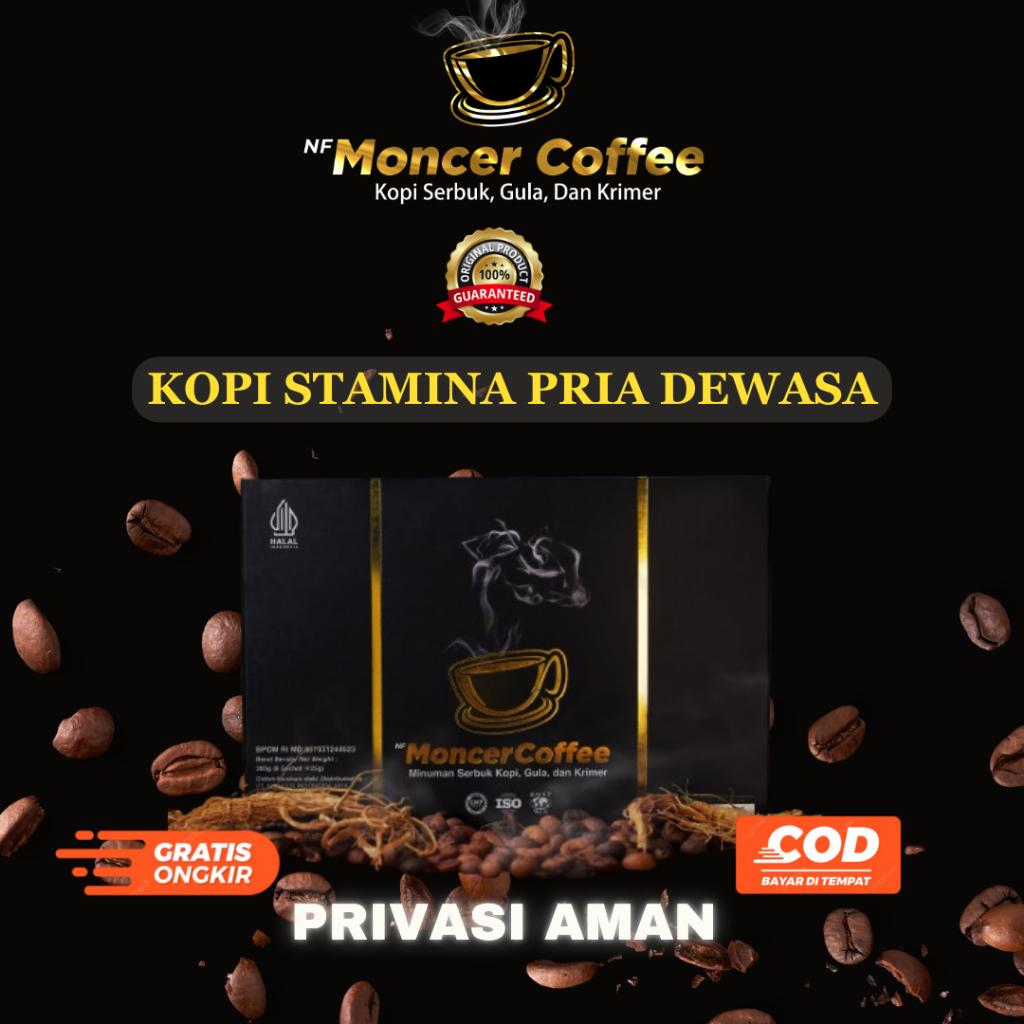 

NF MONCEERR COFFEE Original Kopi Stamina Pria Kuat Tahan Lama Tingkatkan Performa & Stamina Halal