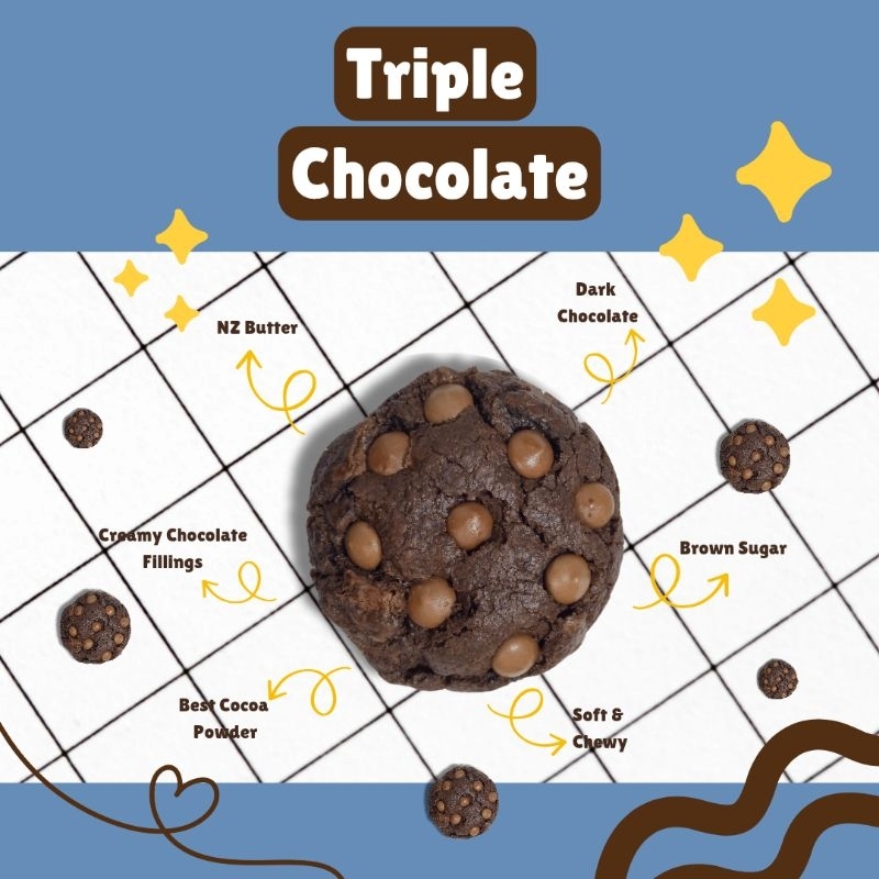 

[Soft Baked Cookies] Cookiessimo - Triple Chocolate