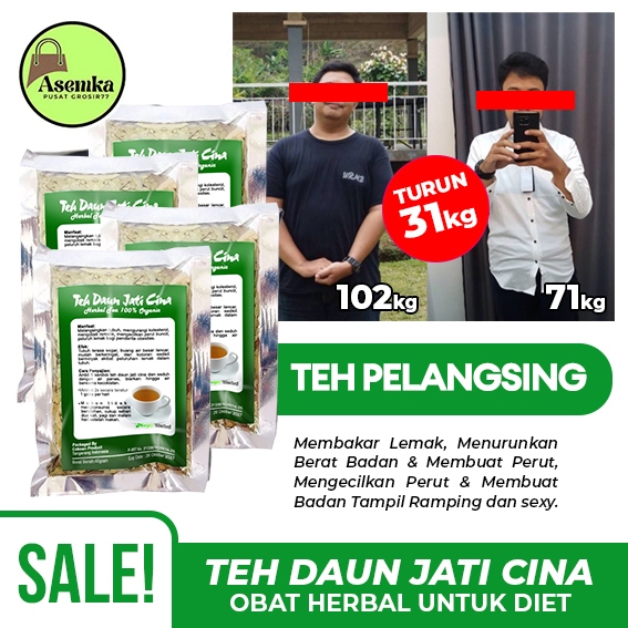 

BISA COD Teh Daun Jati Cina - Teh Hijau/ Teh Herbal - Teh Pelangsing - Ampuh Melangsingkan dgn Cepat