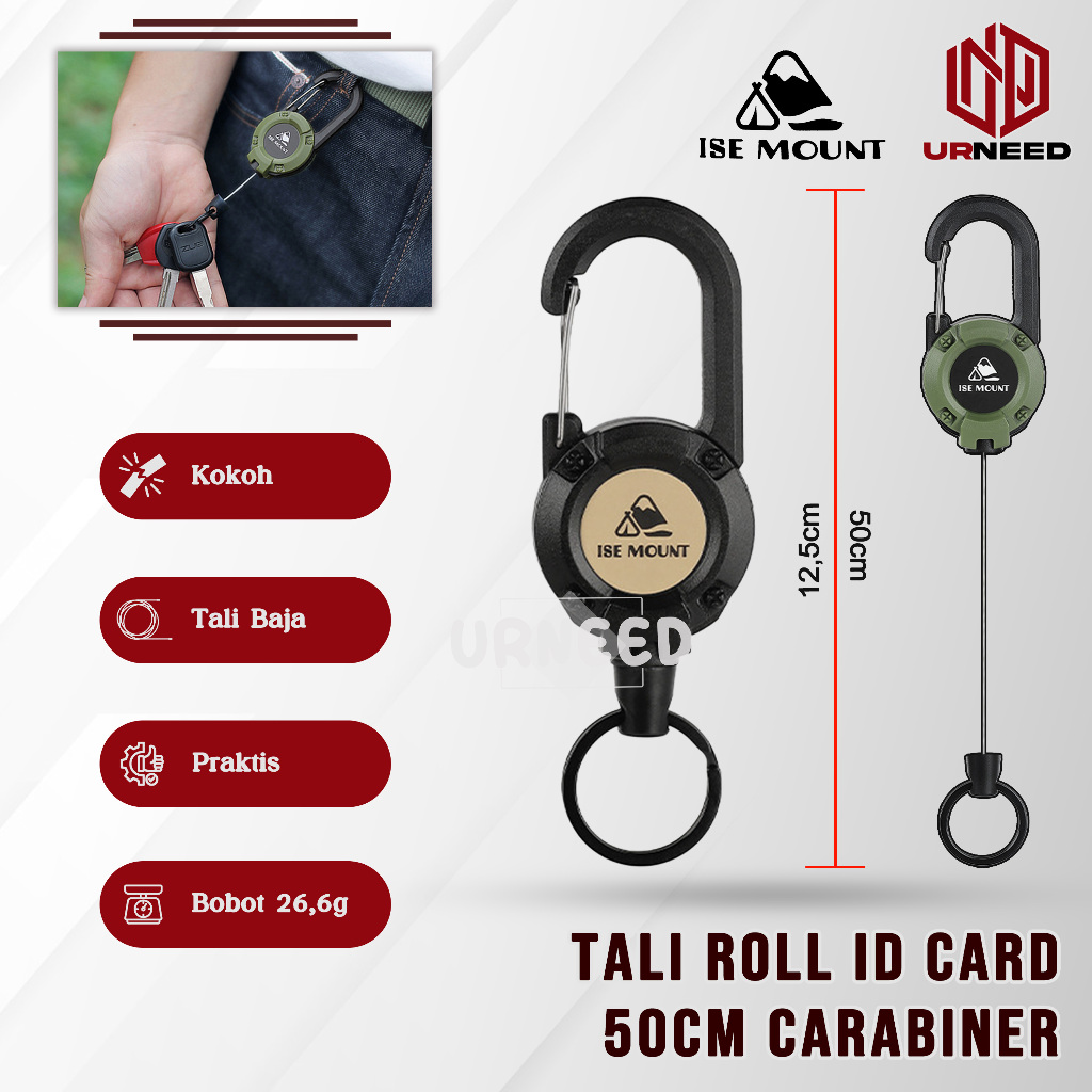 

Tali Roll Gantung ID Card Panjang 50 Cm Hook Carabinner