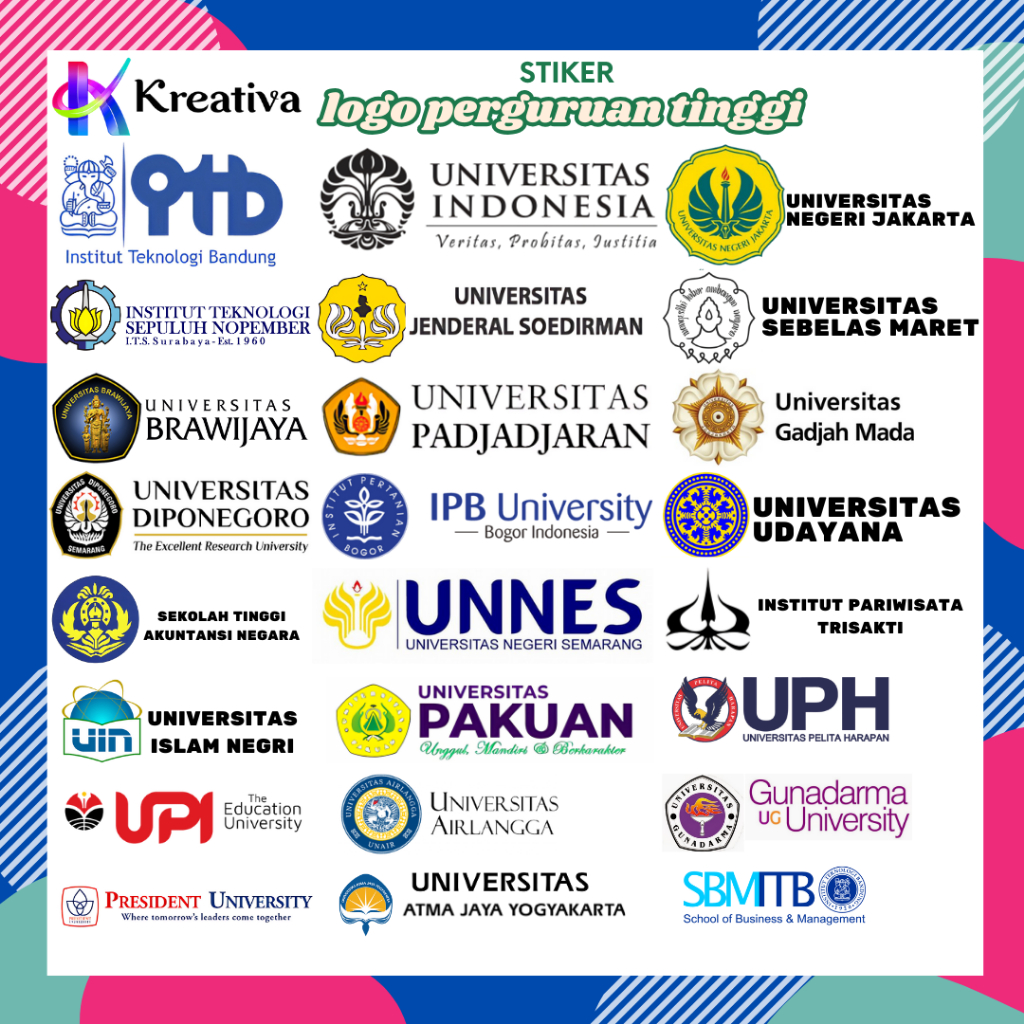 

(Support Pejuang Kampus) Stiker Glossy / Vynil Logo Tulisan Makara UI UNPAD ITB UGM IPB UNJ UNSOED UNS UB IPB STAN UNUD UNNES