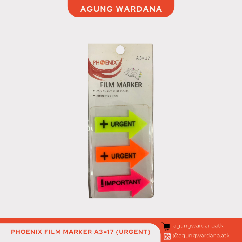 

PHOENIX FILM MARKER STICKY NOTE A3=17 (URGENT)