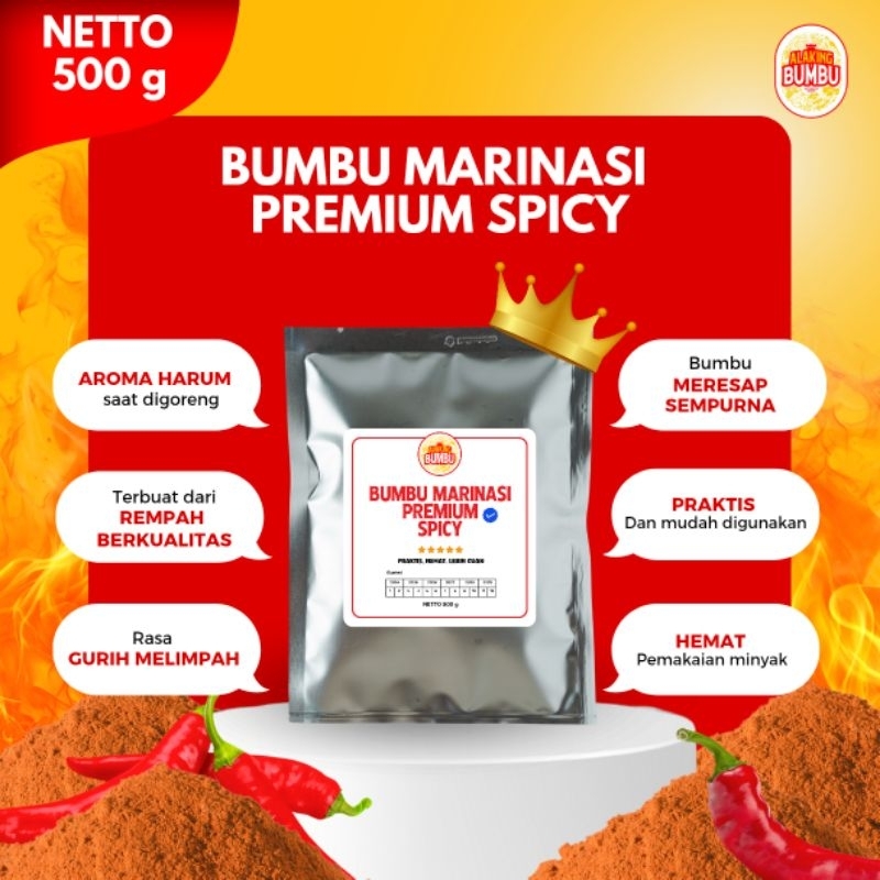 

Bumbu Marinasi Spicy Premium / Bumbu Fried Chicken