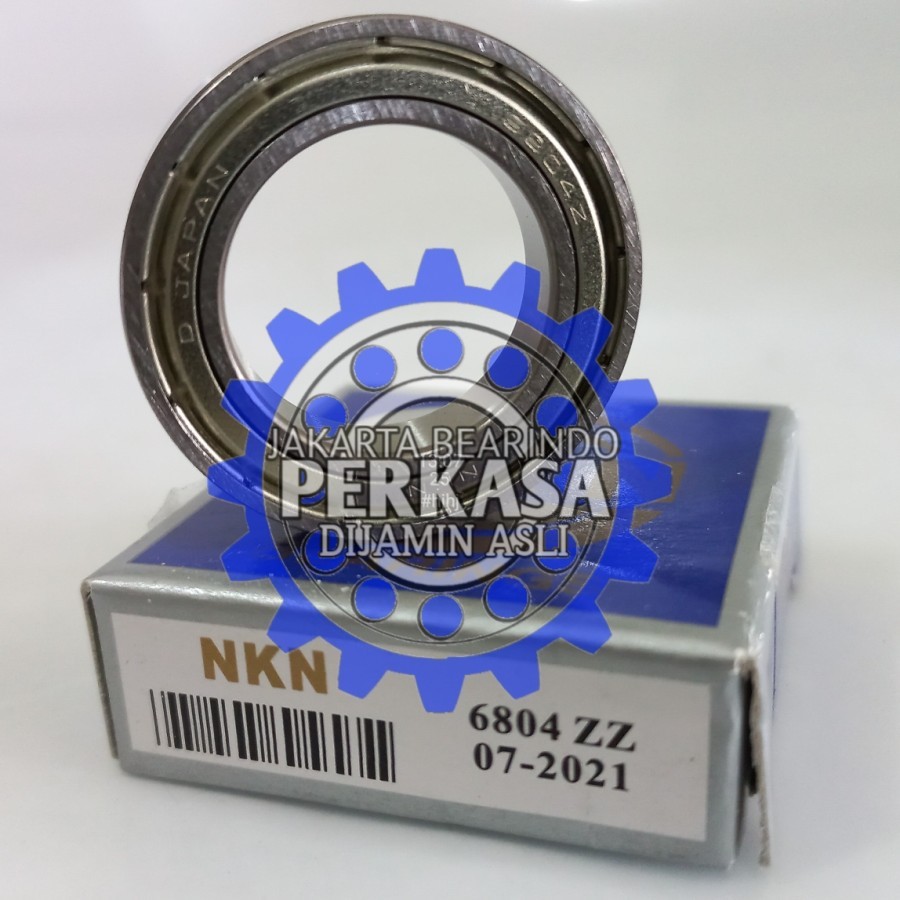 BEARING 6804 ZZ / 6804ZZ / 6804 2Z TUTUP BESI MERK NKN 20X32X7