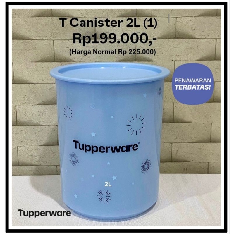 T canister 2Liter tupperware toples