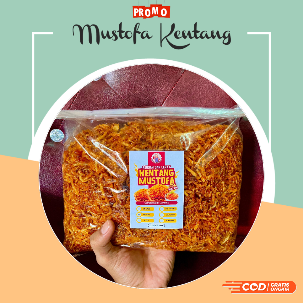 

1 KG KENTANG MUSTOFA PEDAS - KRIPIK KENTANG MUSTOFA ENAK PEDAS GURIH - CEMILAN VIRAL TERLARIS