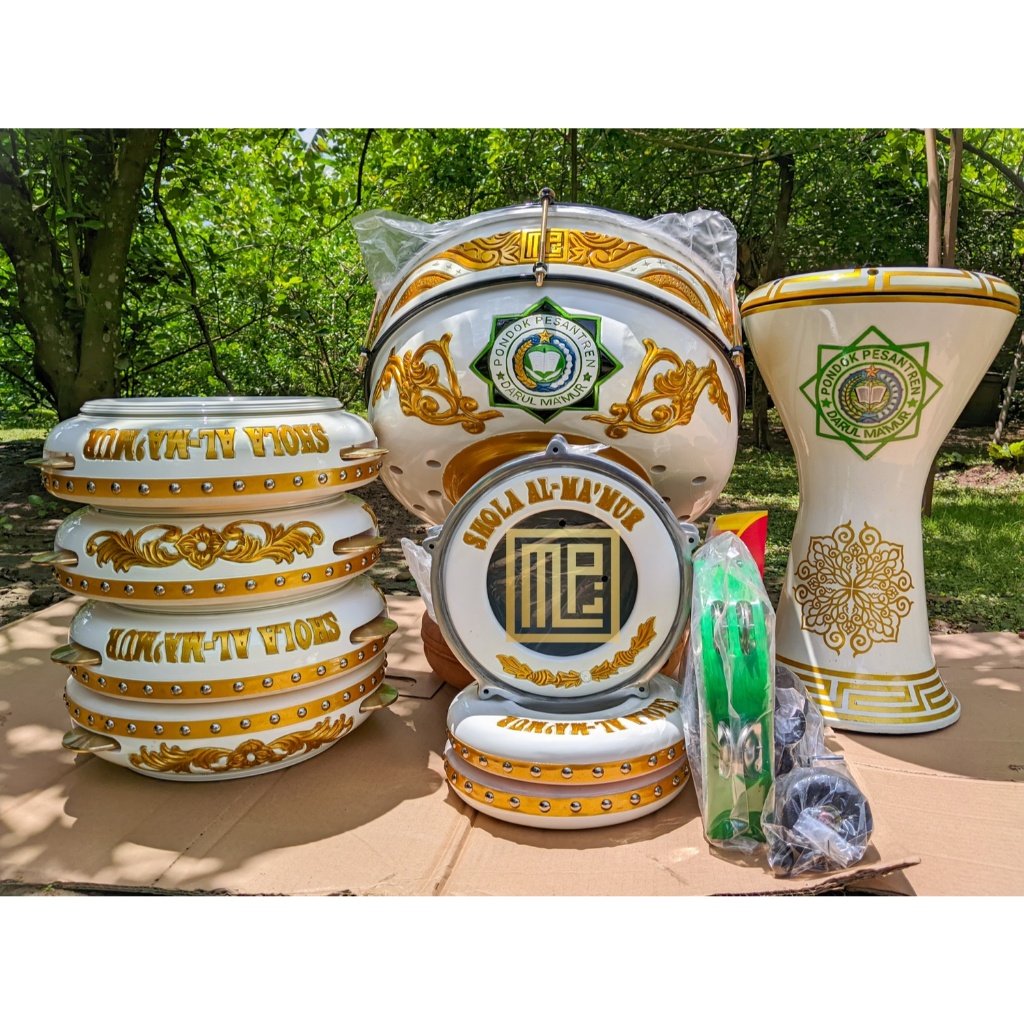 Alat hadroh alat rebana alat qosidah alat banjari fullset 1 set lengkap murah kualitas premium full 