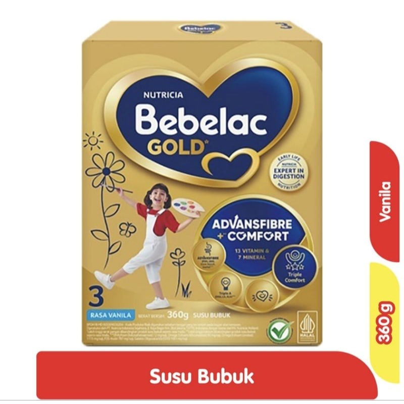 

Nutricia Bebelac Gold Susu Bubuk Rasa Vanila 360g