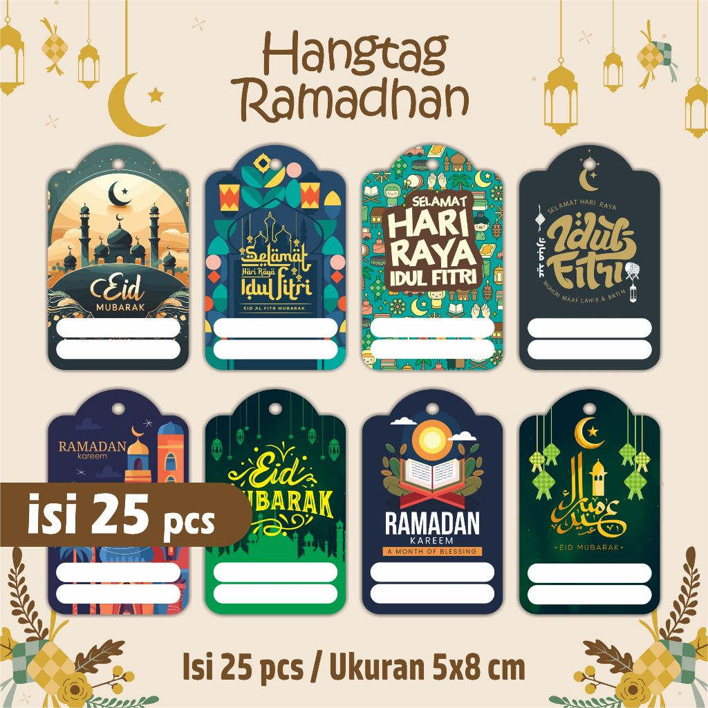 

Hangtag hampers lebaran -Tag Idul Ftri - Hangtag Eid Mubarak