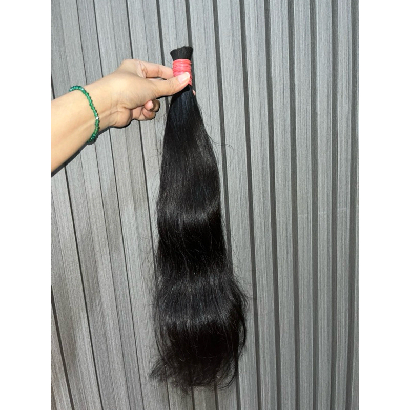 Bahan baku rambut sambung asli human hair 45cm