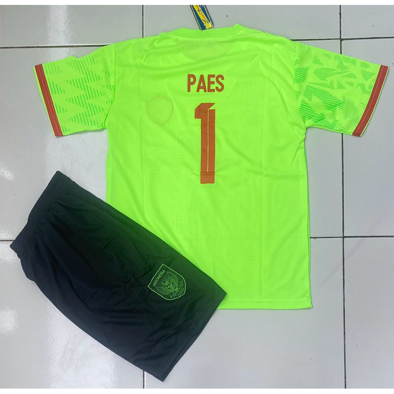 setelan Baju Bola Kiper PAES hijau timnas INDONESIA Baju PAES warna Hijau untuk anak usia 8 sampai 1