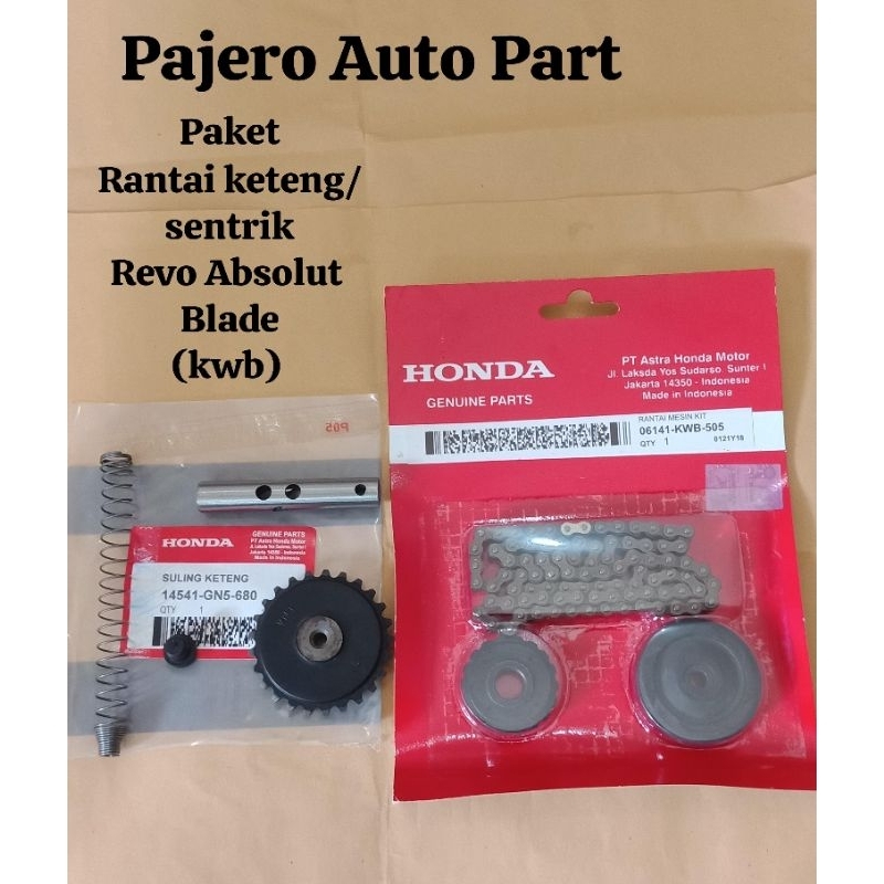 Paket Rantai keteng Sentrik Honda Revo Absolute Blade suling keteng gigi pompa oli