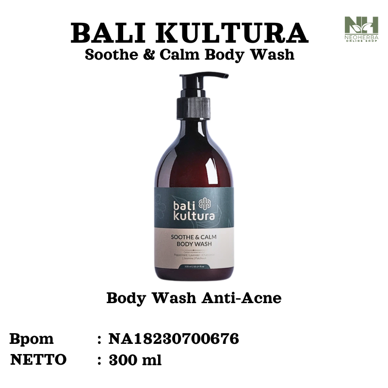 Bali Kultura Body Wash Natural Calming -  Bodywash Sabun Wangi Tahan Lama Anti Gatal Dan Jamur BPOM