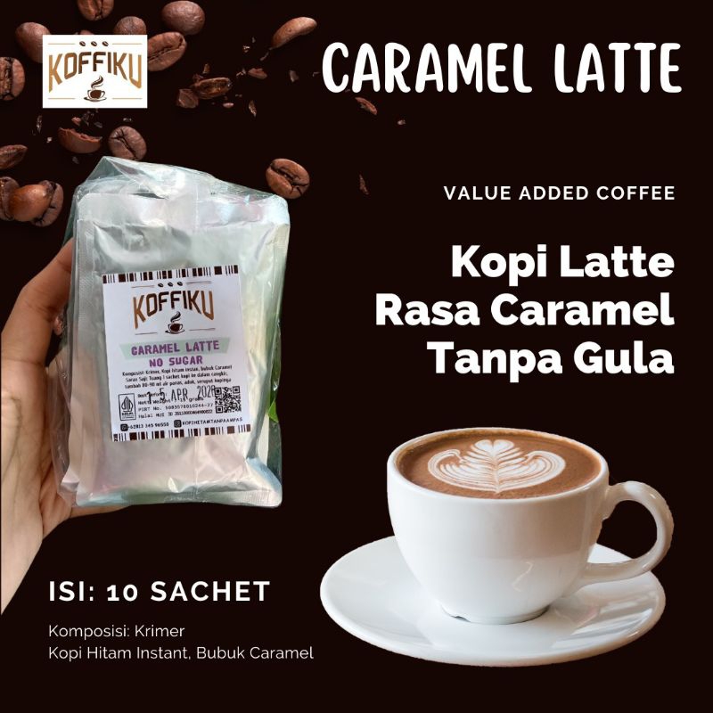 

KOFFIKU Kopi Caramel Latte No Sugar 10 sachet