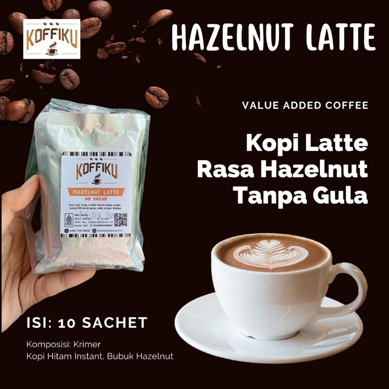 

KOFFIKU Kopi Hazelnut Latte No Sugar 10 sachet